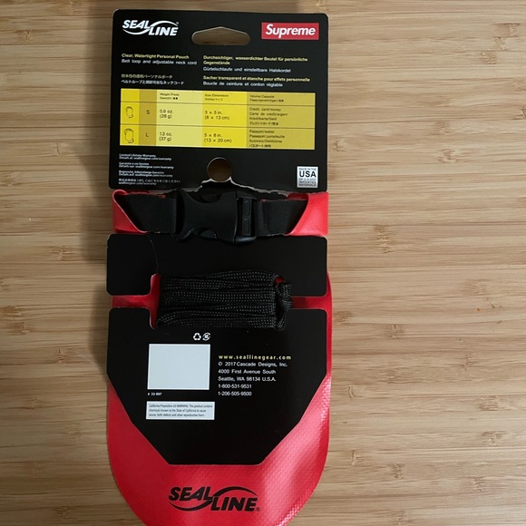 Supreme Sea Pouch Transparent Red NWT - Picture 2 of 2